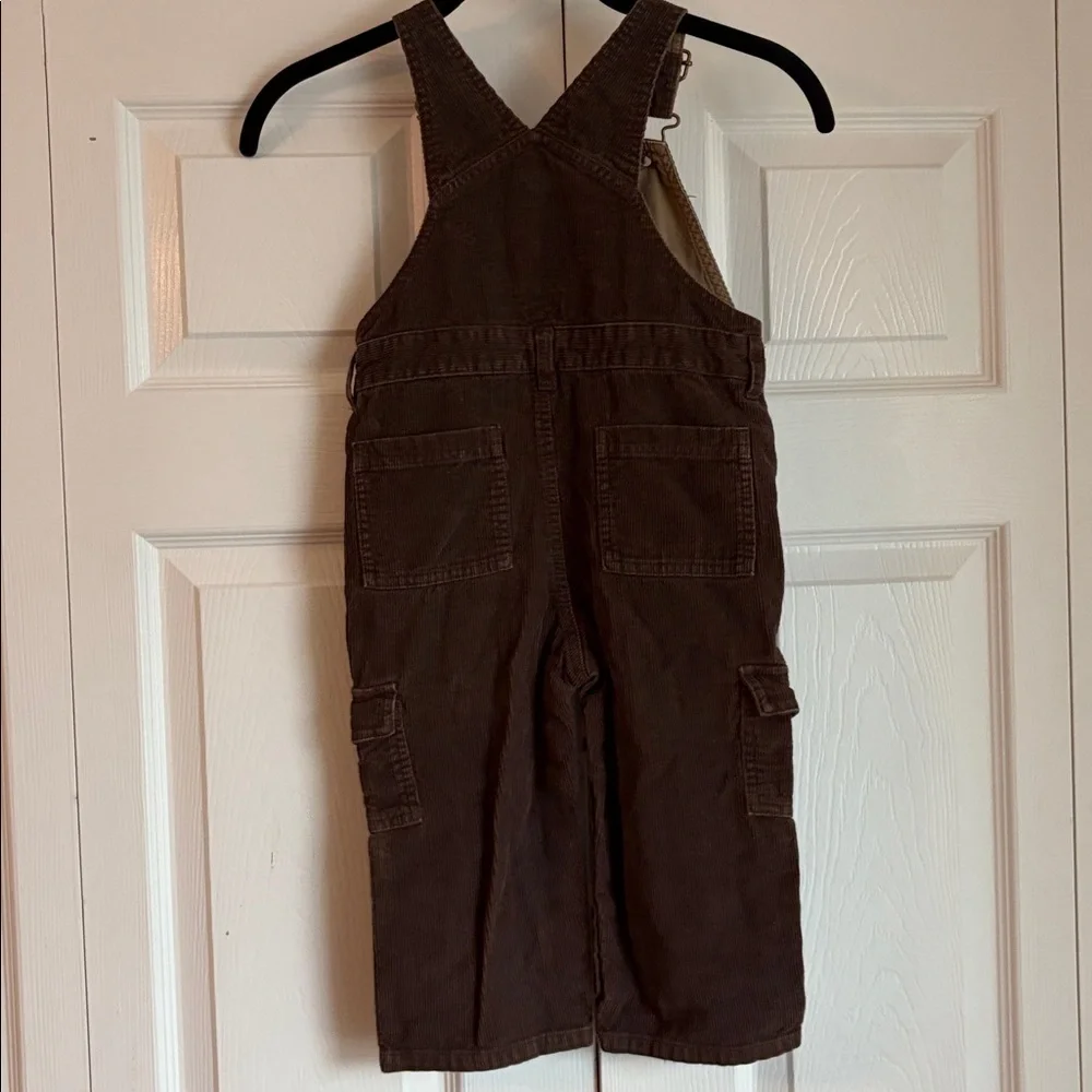 Vintage Gymboree Baby Dark Brown Corduroy Overalls with embroidered walrus